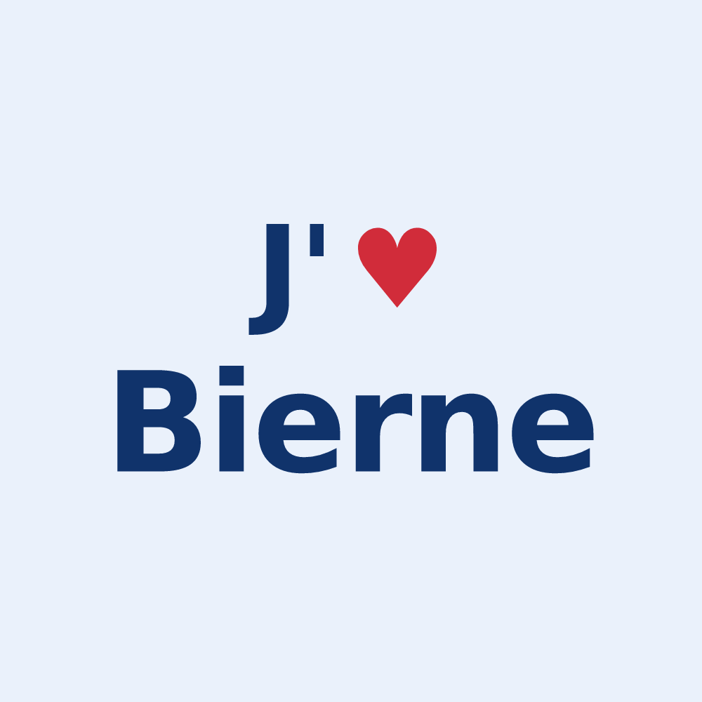 Sticker personnalisé Bierne — design J'aime Bierne