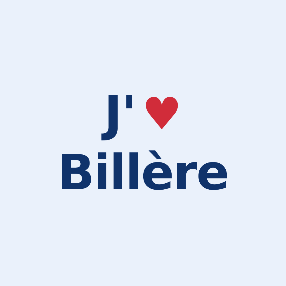 Sticker personnalisé Billère — design J'aime Billère