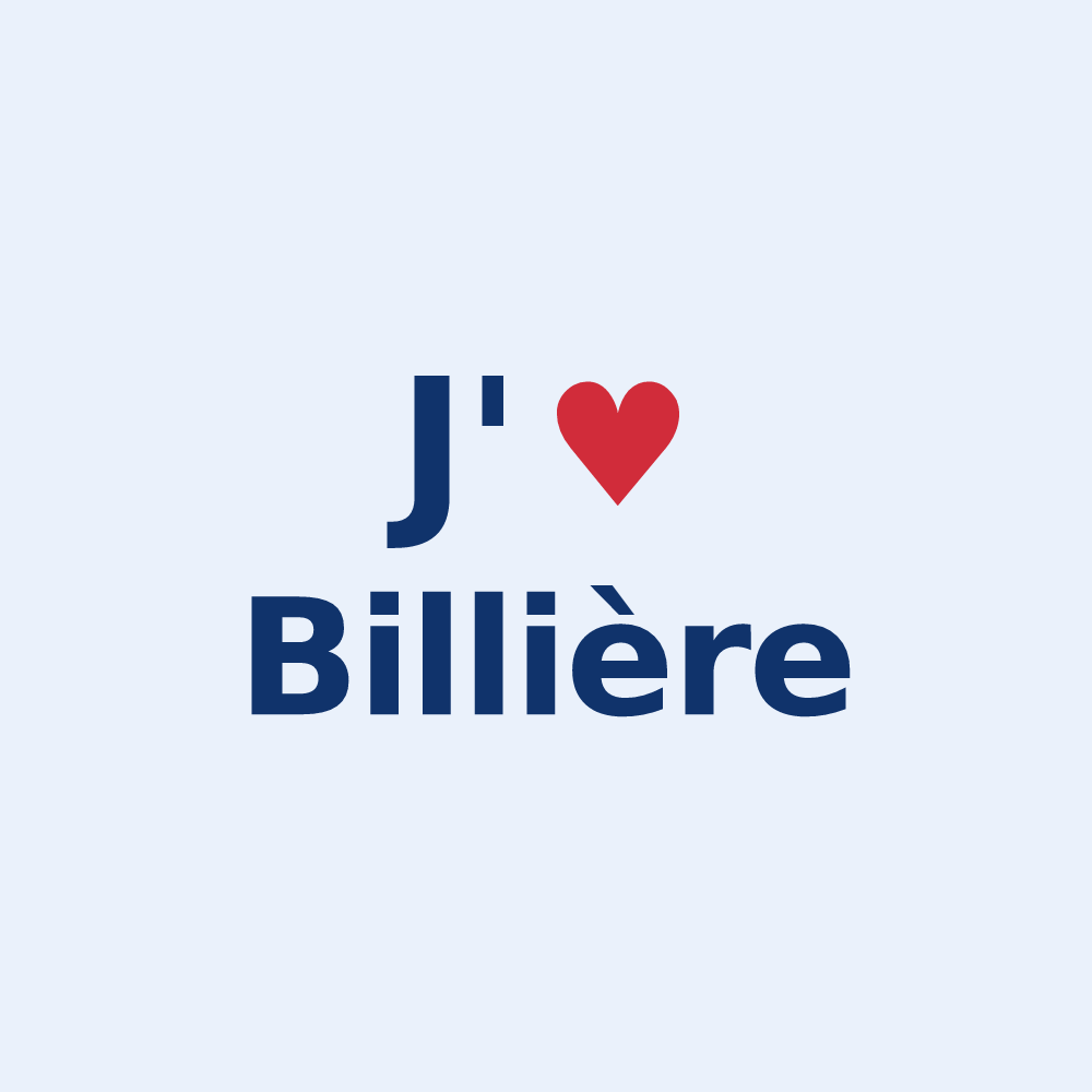 Sticker personnalisé Billière — design J'aime Billière