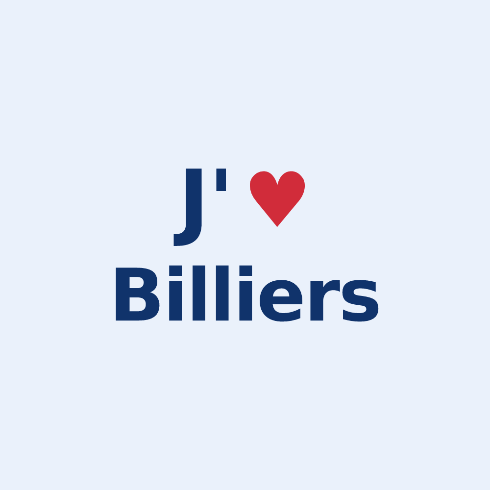 Sticker personnalisé Billiers — design J'aime Billiers