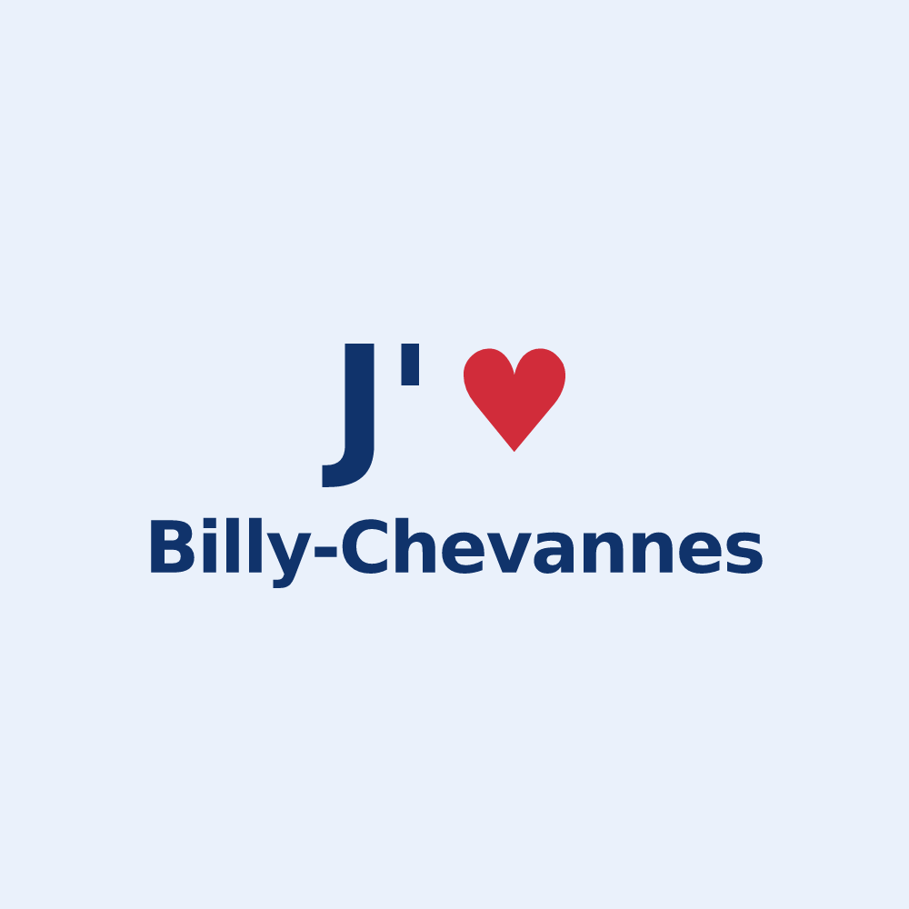 Sticker personnalisé Billy-Chevannes — design J'aime Billy-Chevannes