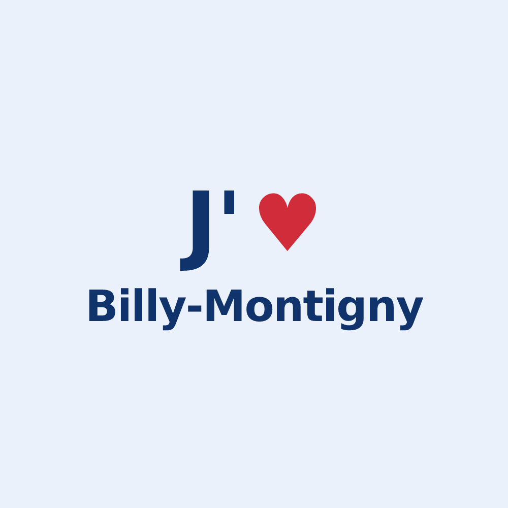 Sticker personnalisé Billy-Montigny — design J'aime Billy-Montigny