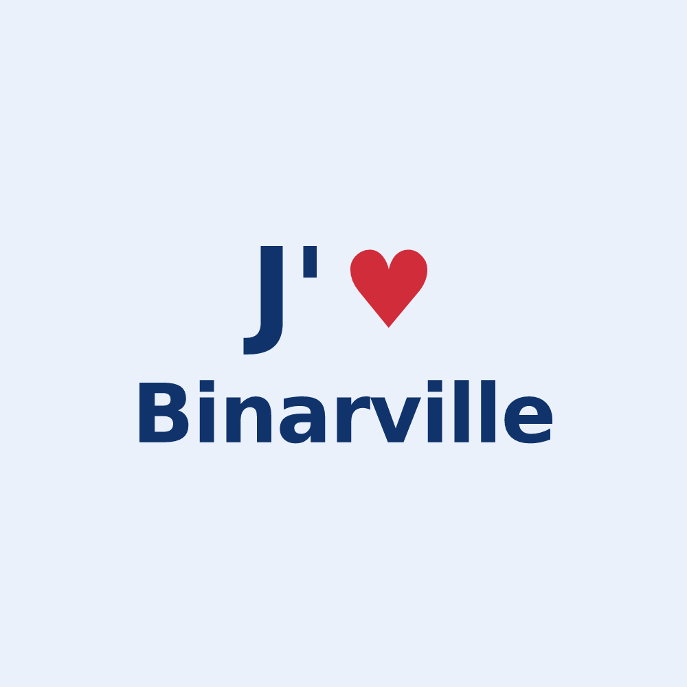 Sticker personnalisé Binarville — design J'aime Binarville