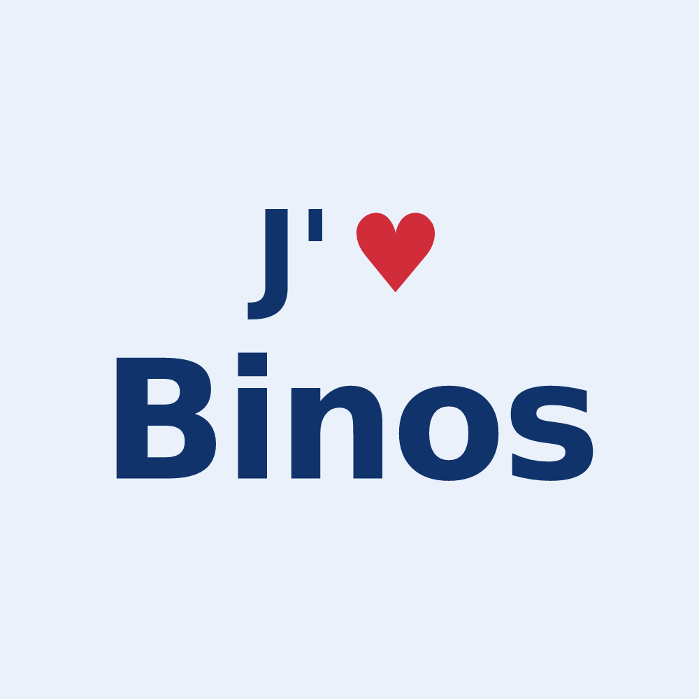 Sticker personnalisé Binos — design J'aime Binos