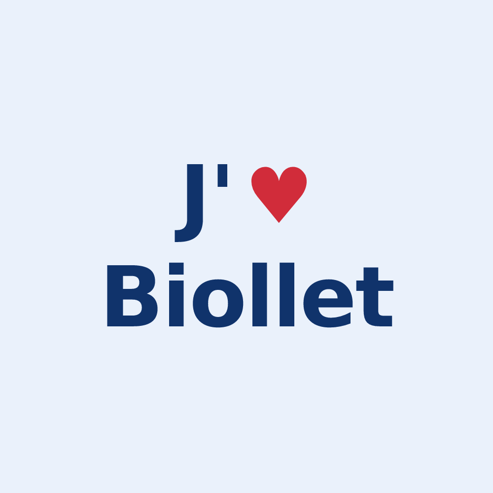 Sticker personnalisé Biollet — design J'aime Biollet