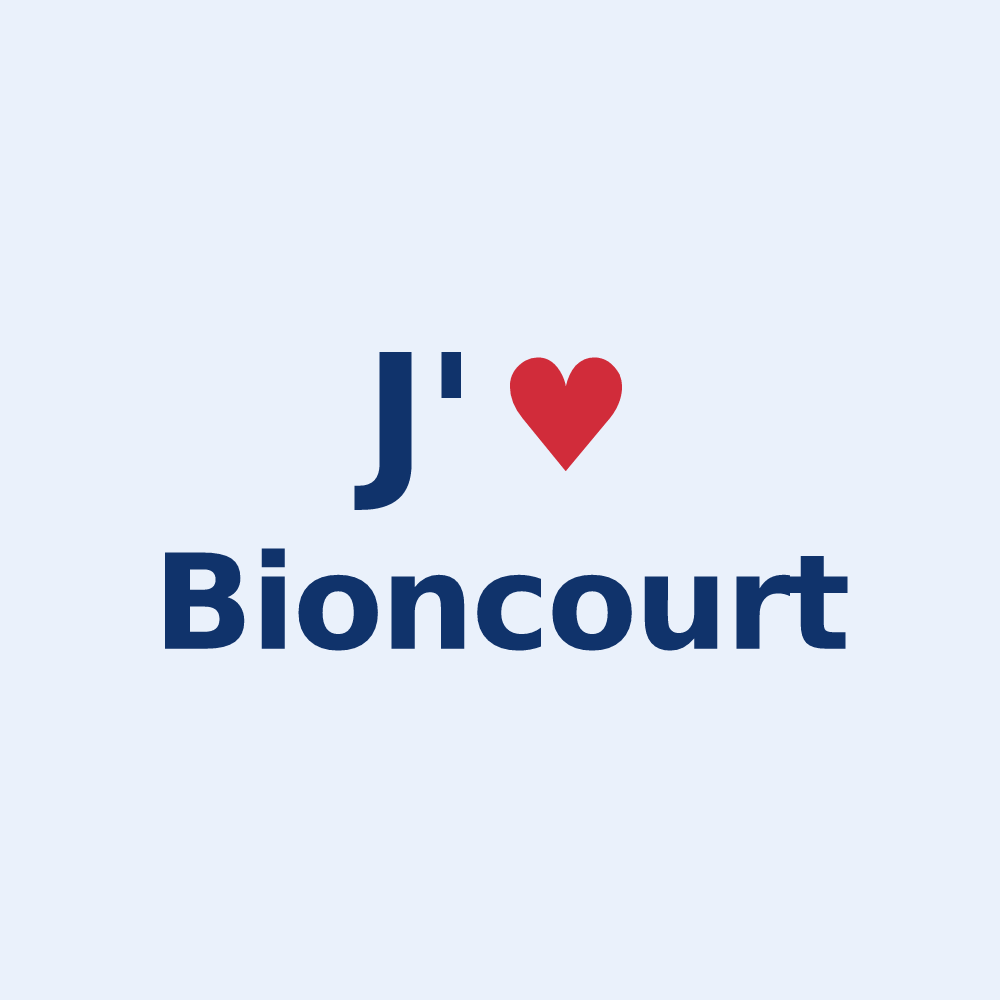 Sticker personnalisé Bioncourt — design J'aime Bioncourt