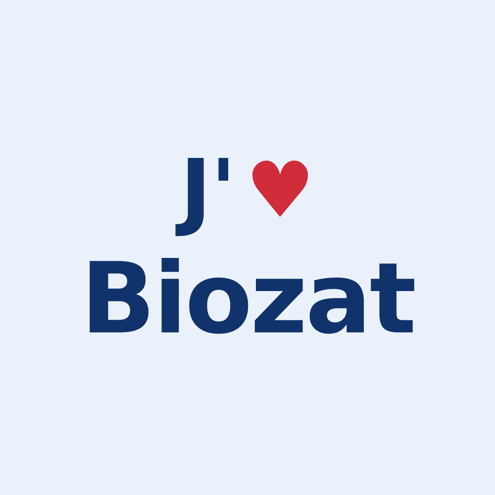 Sticker personnalisé Biozat — design J'aime Biozat