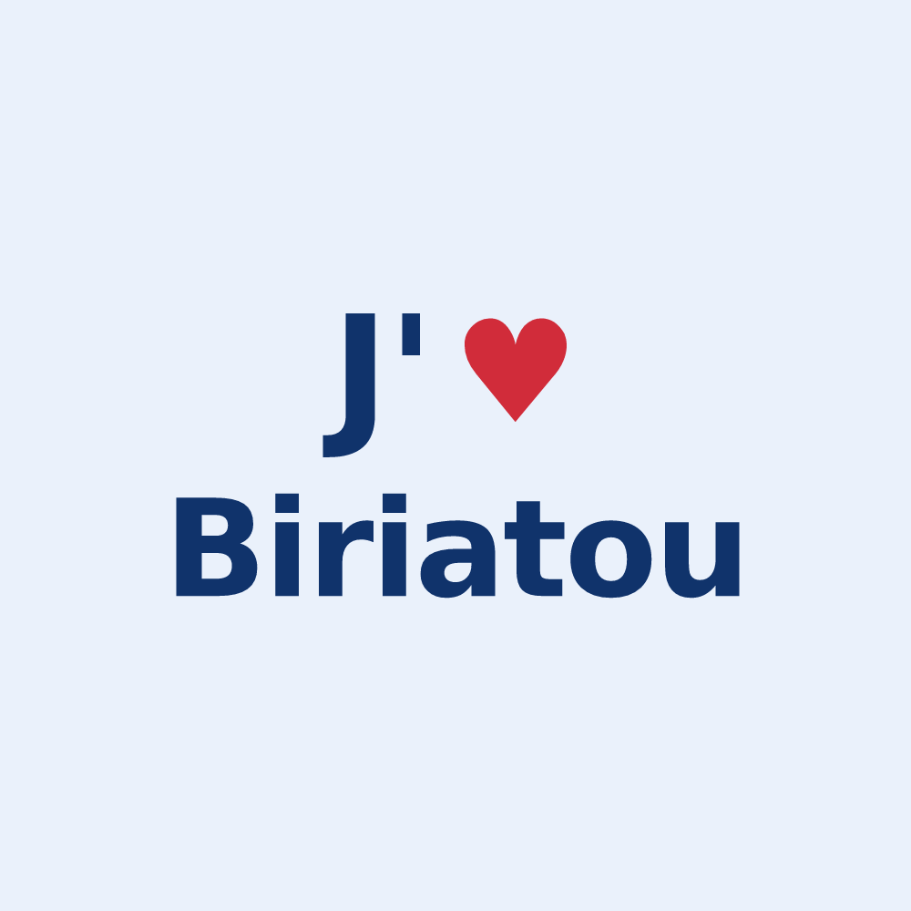 Sticker personnalisé Biriatou — design J'aime Biriatou