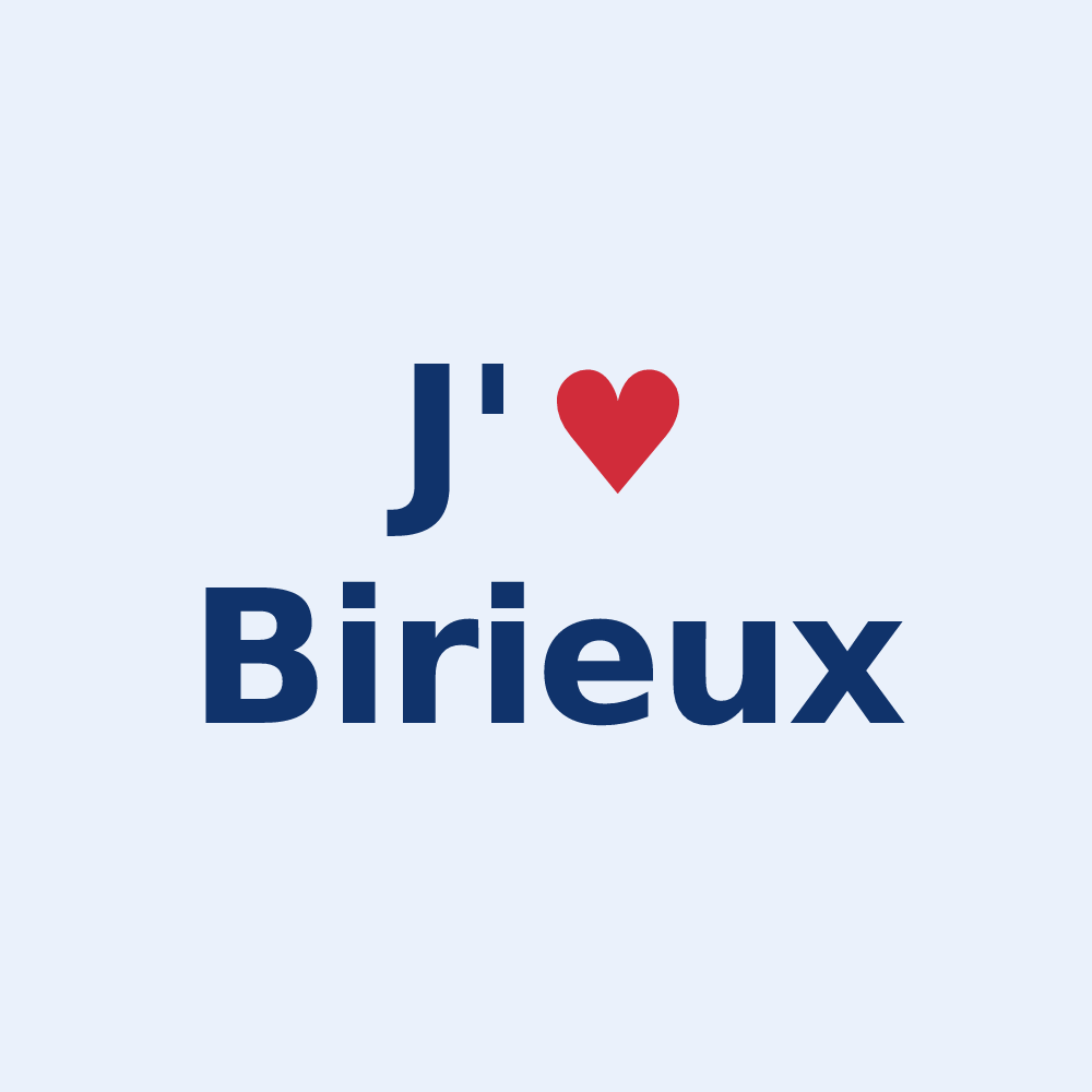 Sticker personnalisé Birieux — design J'aime Birieux