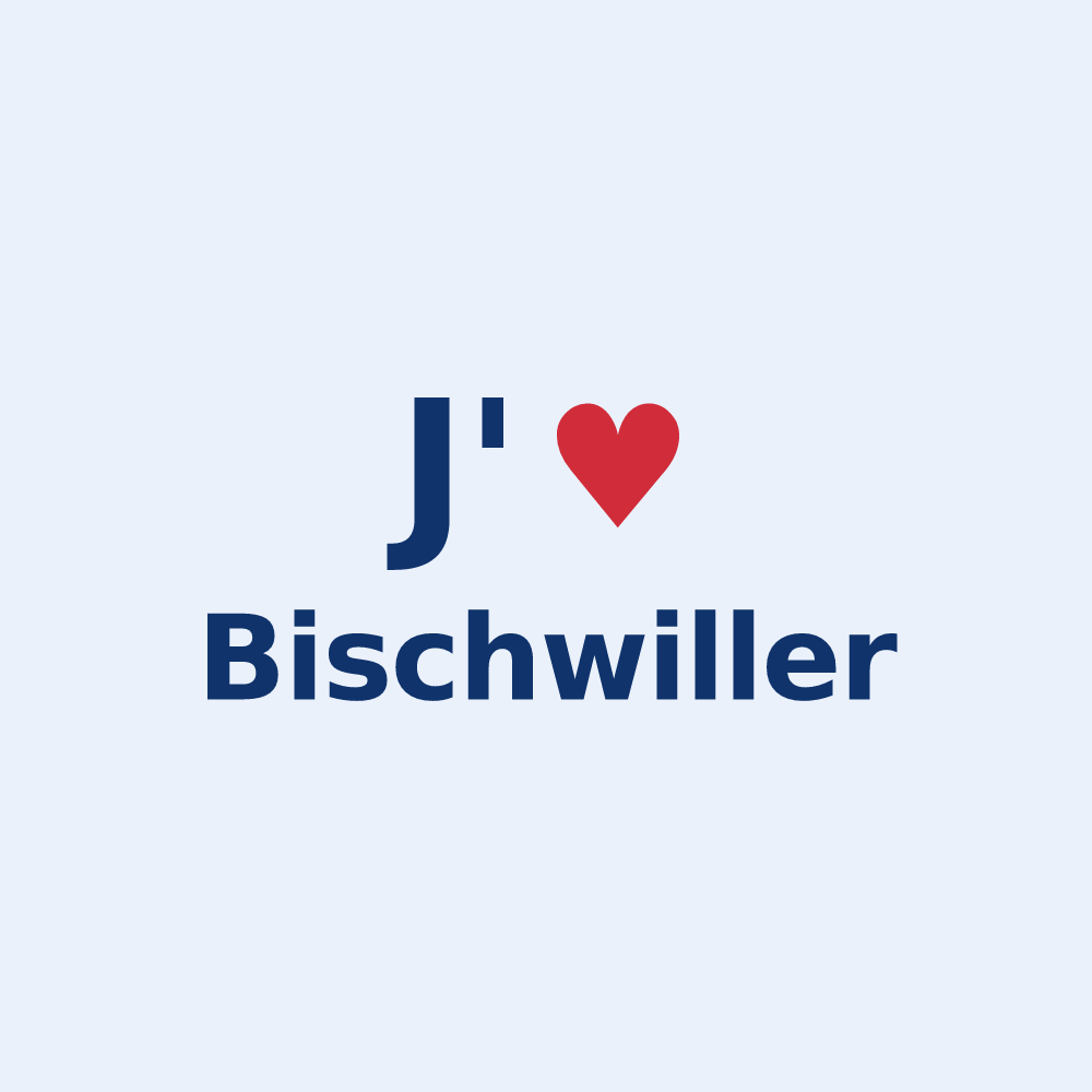 Sticker personnalisé Bischwiller — design J'aime Bischwiller