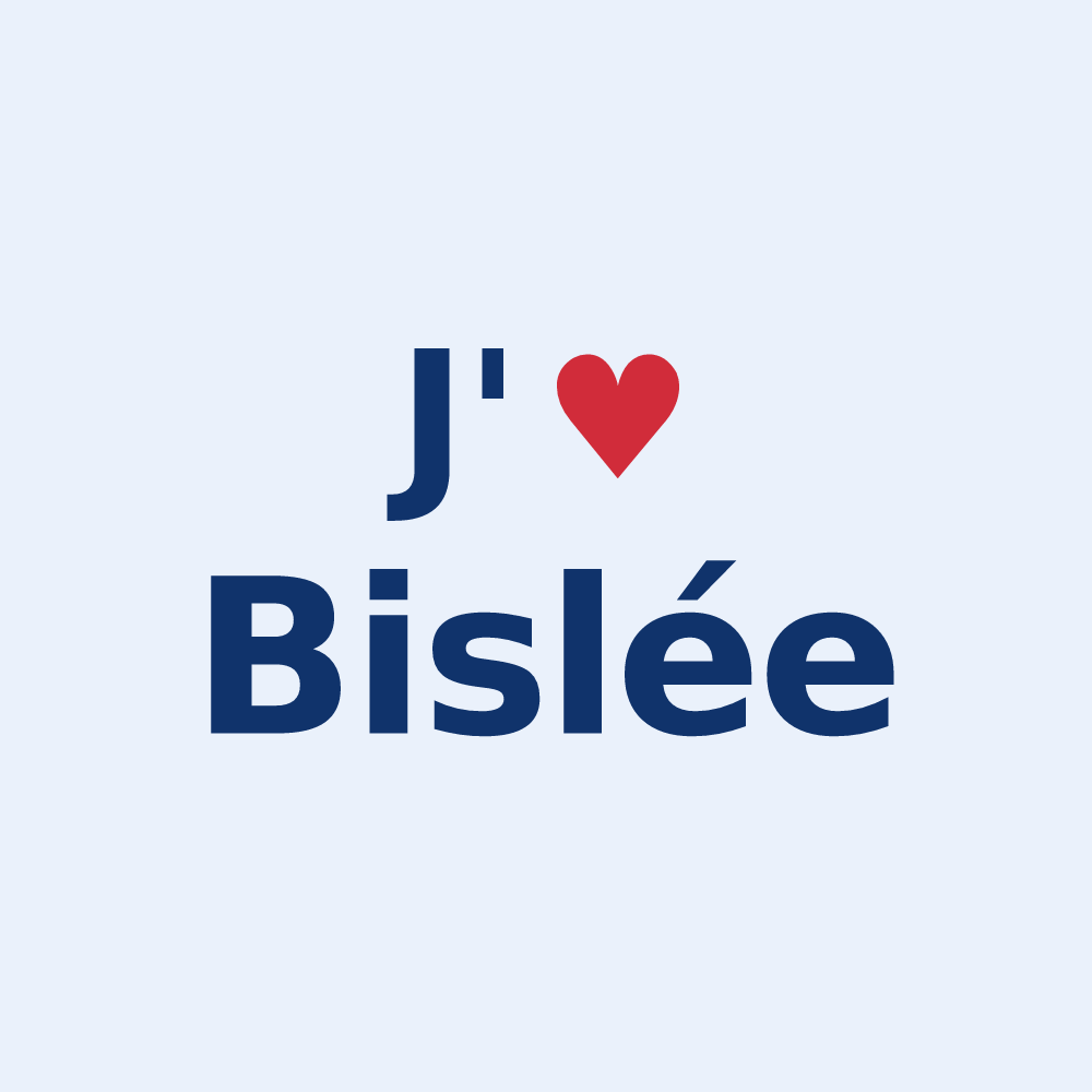 Sticker personnalisé Bislée — design J'aime Bislée