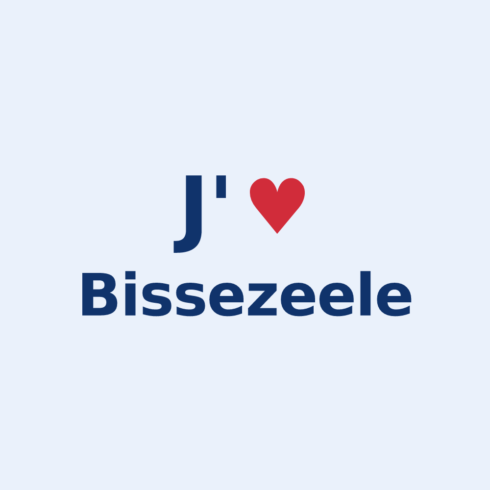 Sticker personnalisé Bissezeele — design J'aime Bissezeele