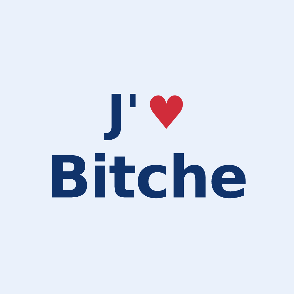 Sticker personnalisé Bitche — design J'aime Bitche