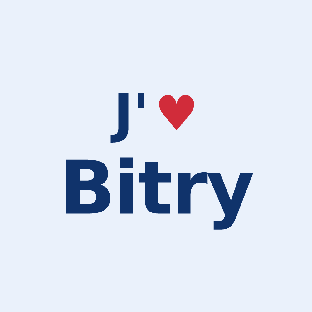 Sticker personnalisé Bitry — design J'aime Bitry