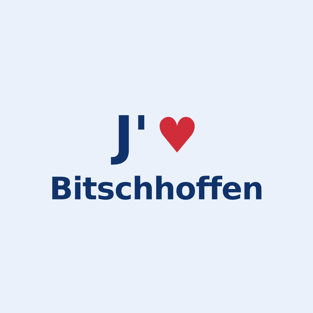 Sticker personnalisé Bitschhoffen — design J'aime Bitschhoffen