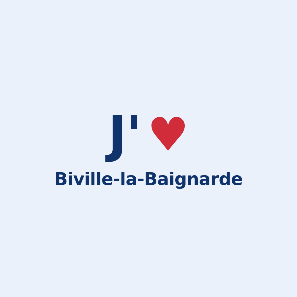 Sticker personnalisé Biville-la-Baignarde — design J'aime Biville-la-Baignarde