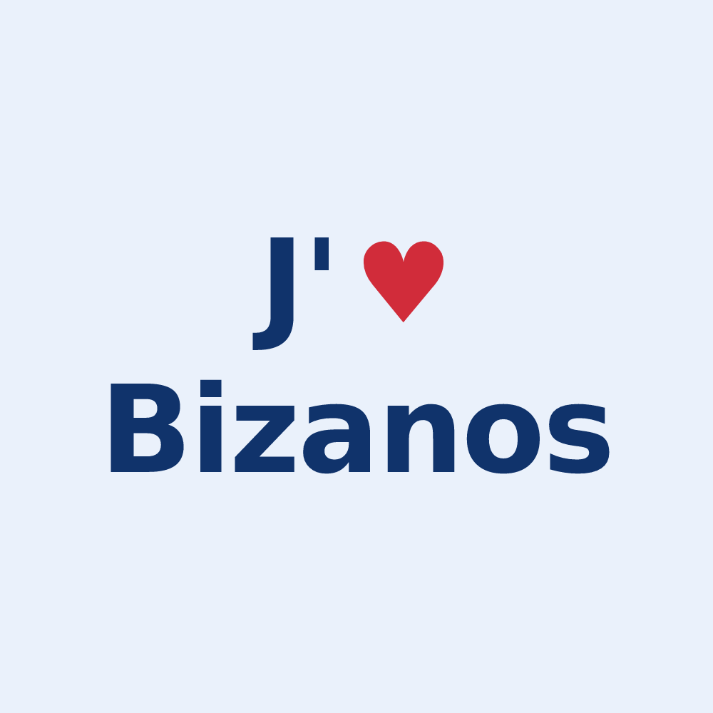 Sticker personnalisé Bizanos — design J'aime Bizanos