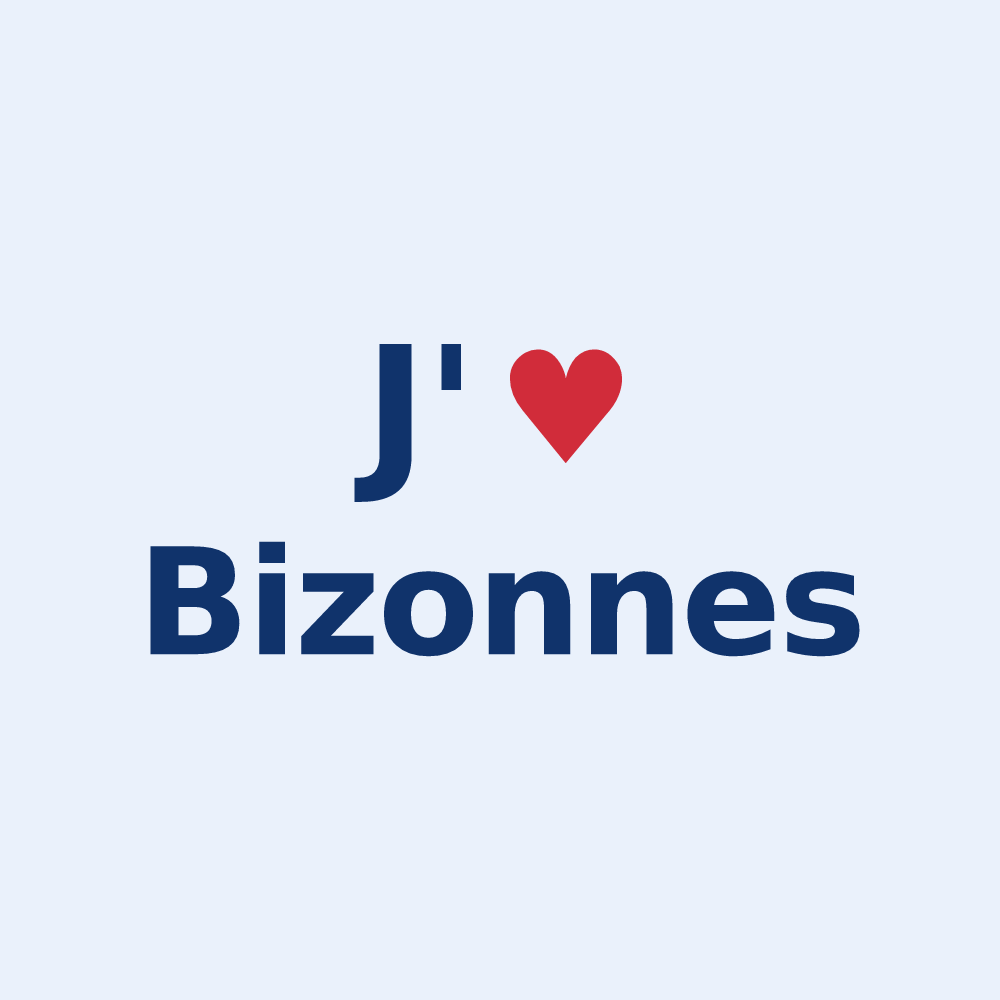 Sticker personnalisé Bizonnes — design J'aime Bizonnes