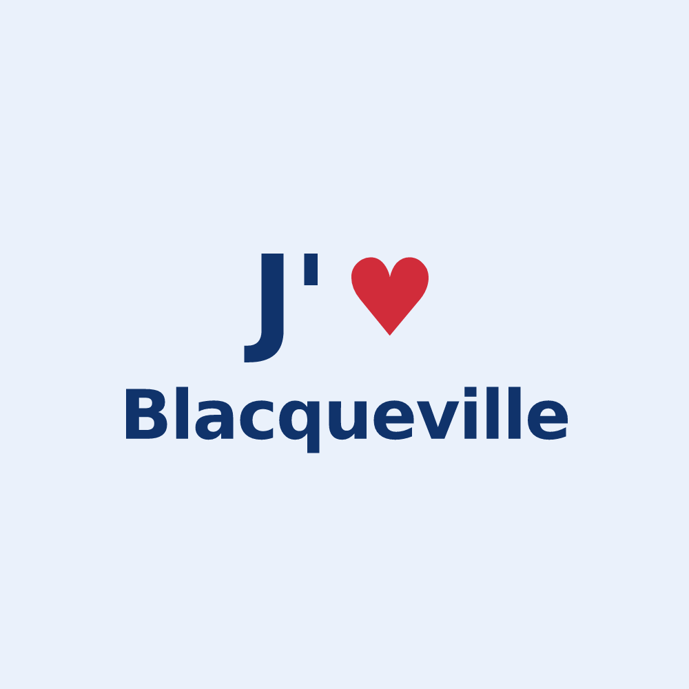 Sticker personnalisé Blacqueville — design J'aime Blacqueville