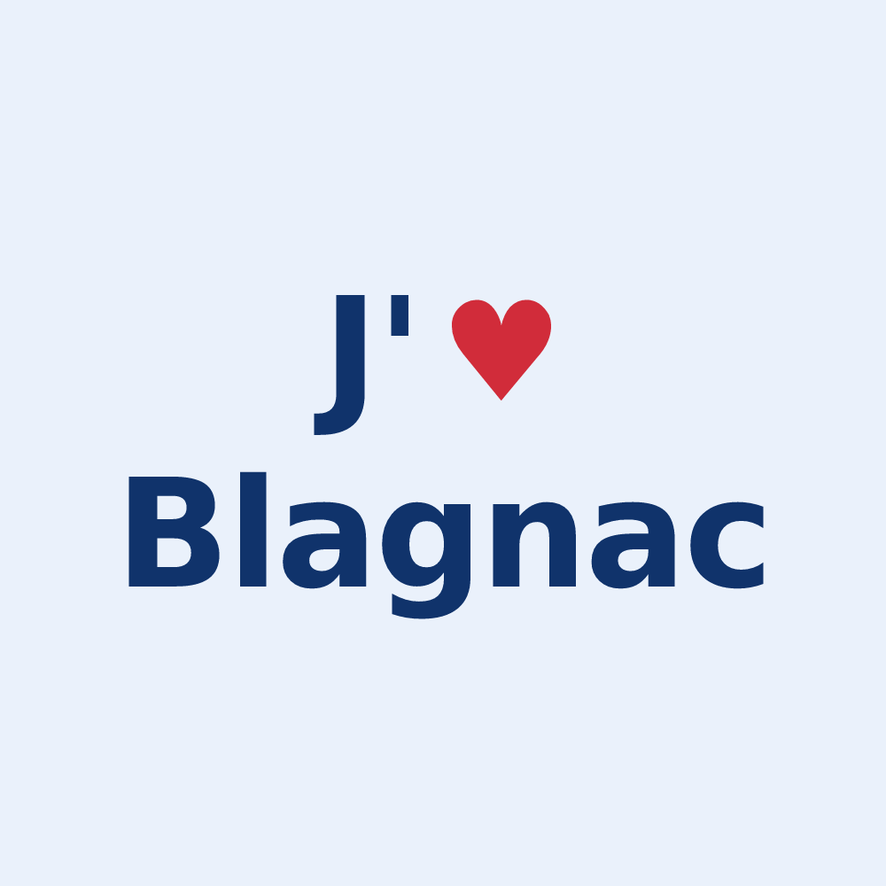 Sticker personnalisé Blagnac — design J'aime Blagnac