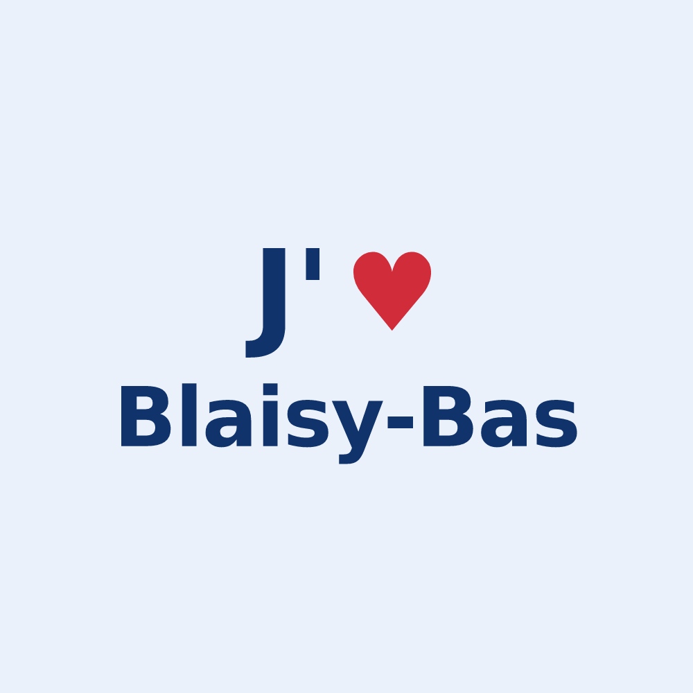 Sticker personnalisé Blaisy-Bas — design J'aime Blaisy-Bas