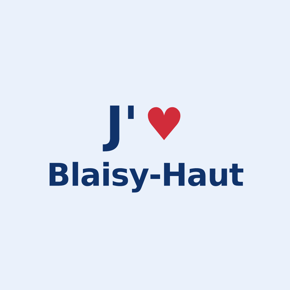 Sticker personnalisé Blaisy-Haut — design J'aime Blaisy-Haut