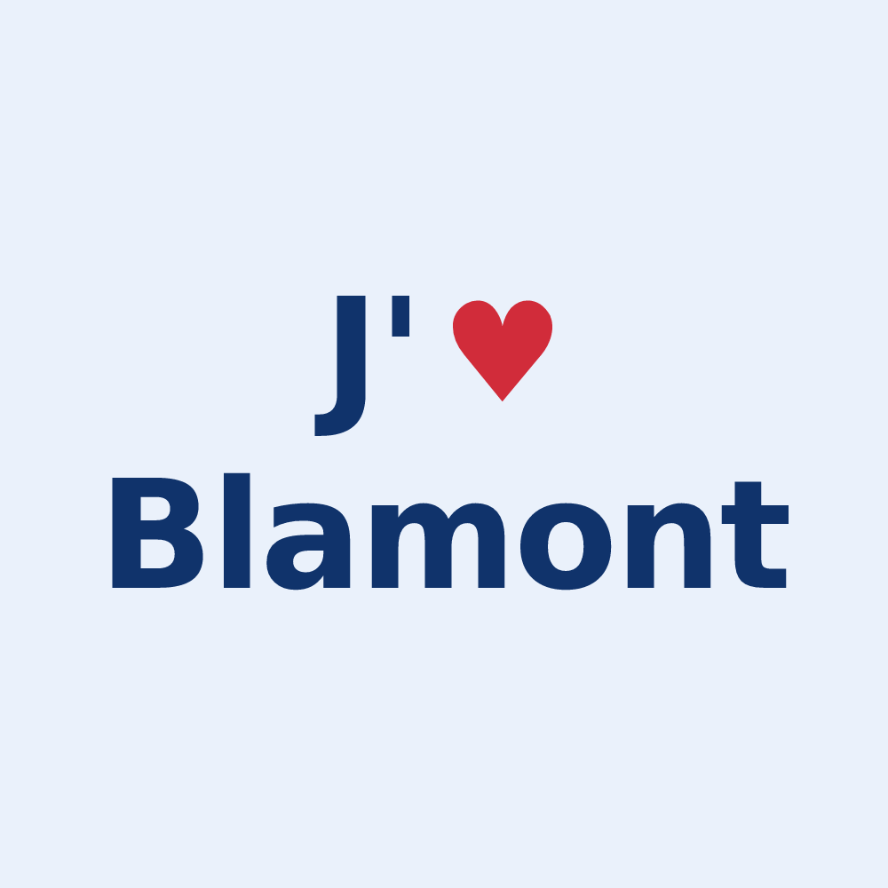 Sticker personnalisé Blamont — design J'aime Blamont