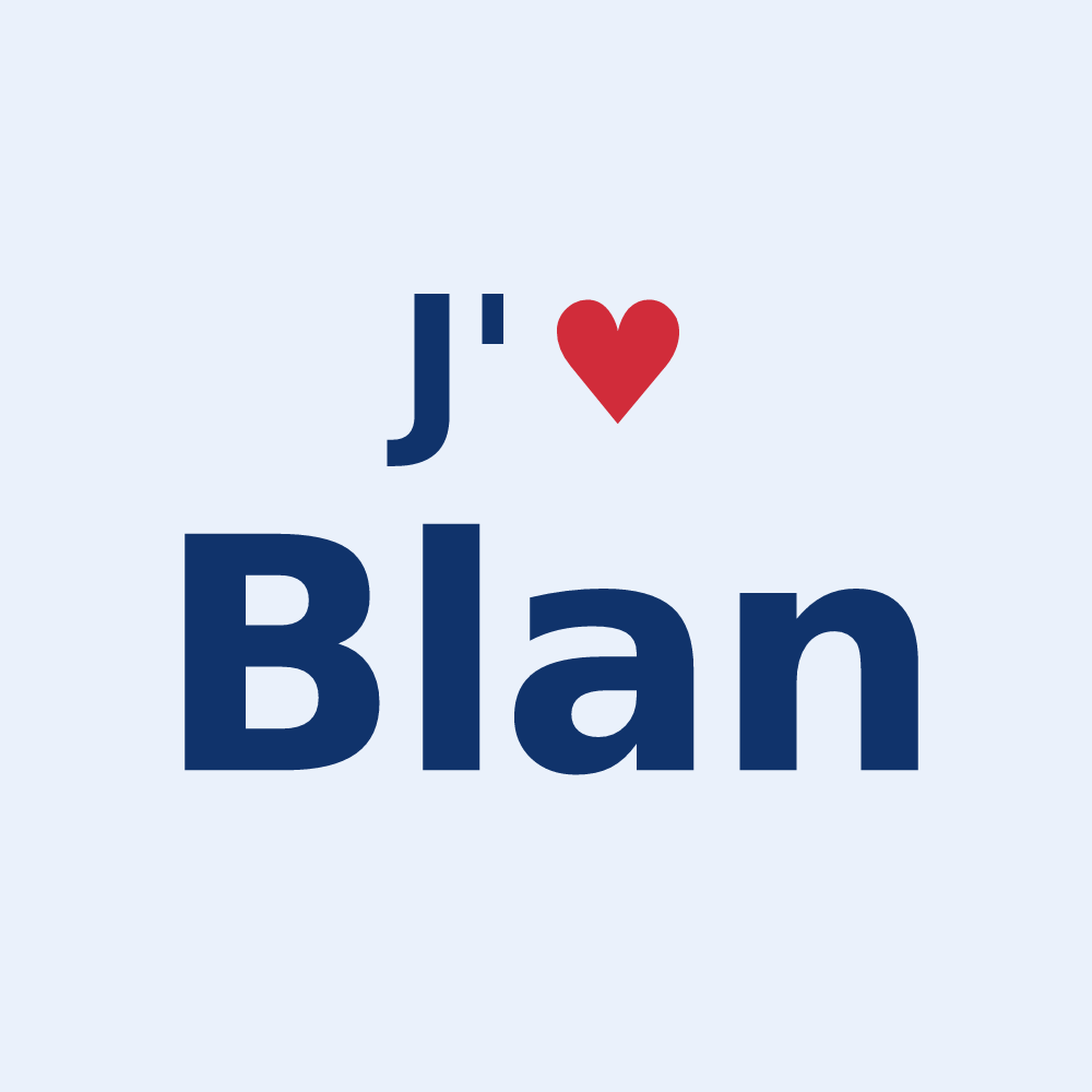 Sticker personnalisé Blan — design J'aime Blan