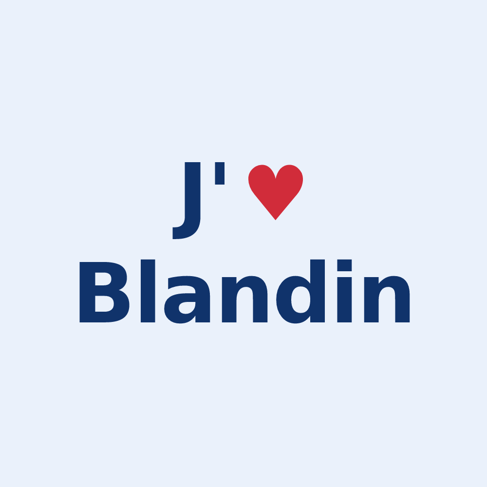 Sticker personnalisé Blandin — design J'aime Blandin