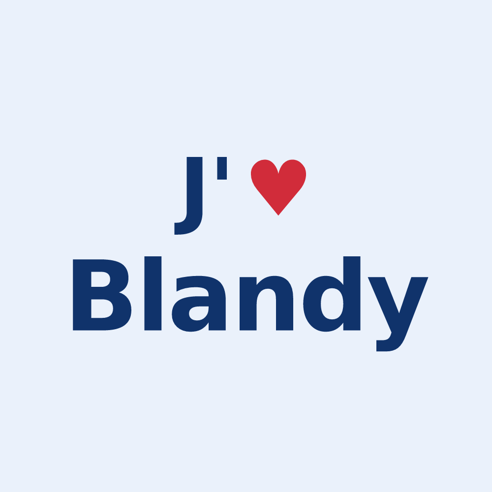 Sticker personnalisé Blandy — design J'aime Blandy