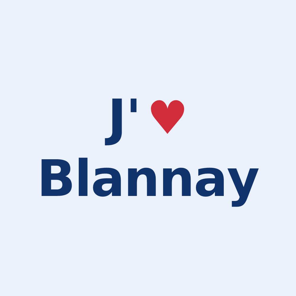 Sticker personnalisé Blannay — design J'aime Blannay