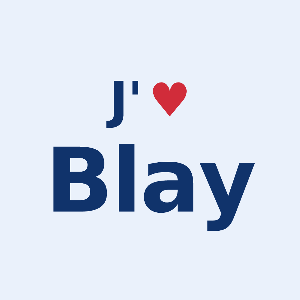 Sticker personnalisé Blay — design J'aime Blay