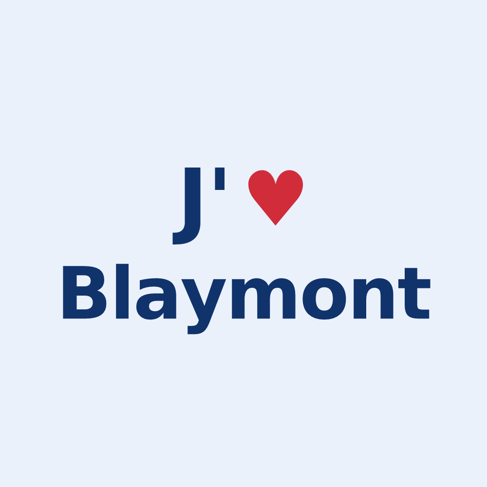 Sticker personnalisé Blaymont — design J'aime Blaymont