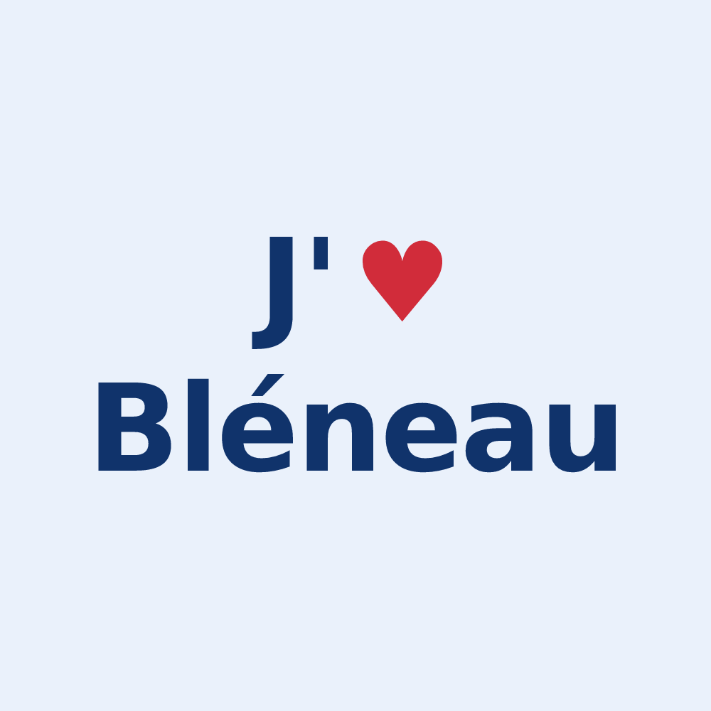 Sticker personnalisé Bléneau — design J'aime Bléneau