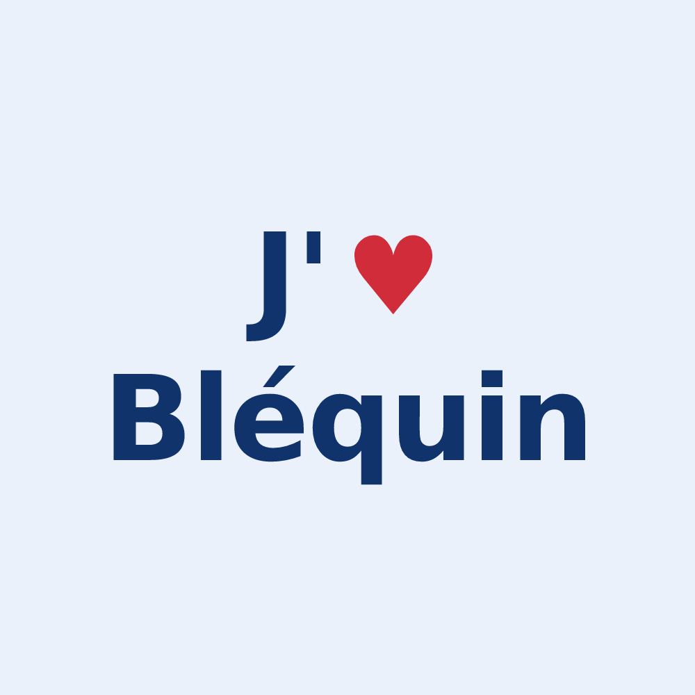 Sticker personnalisé Bléquin — design J'aime Bléquin