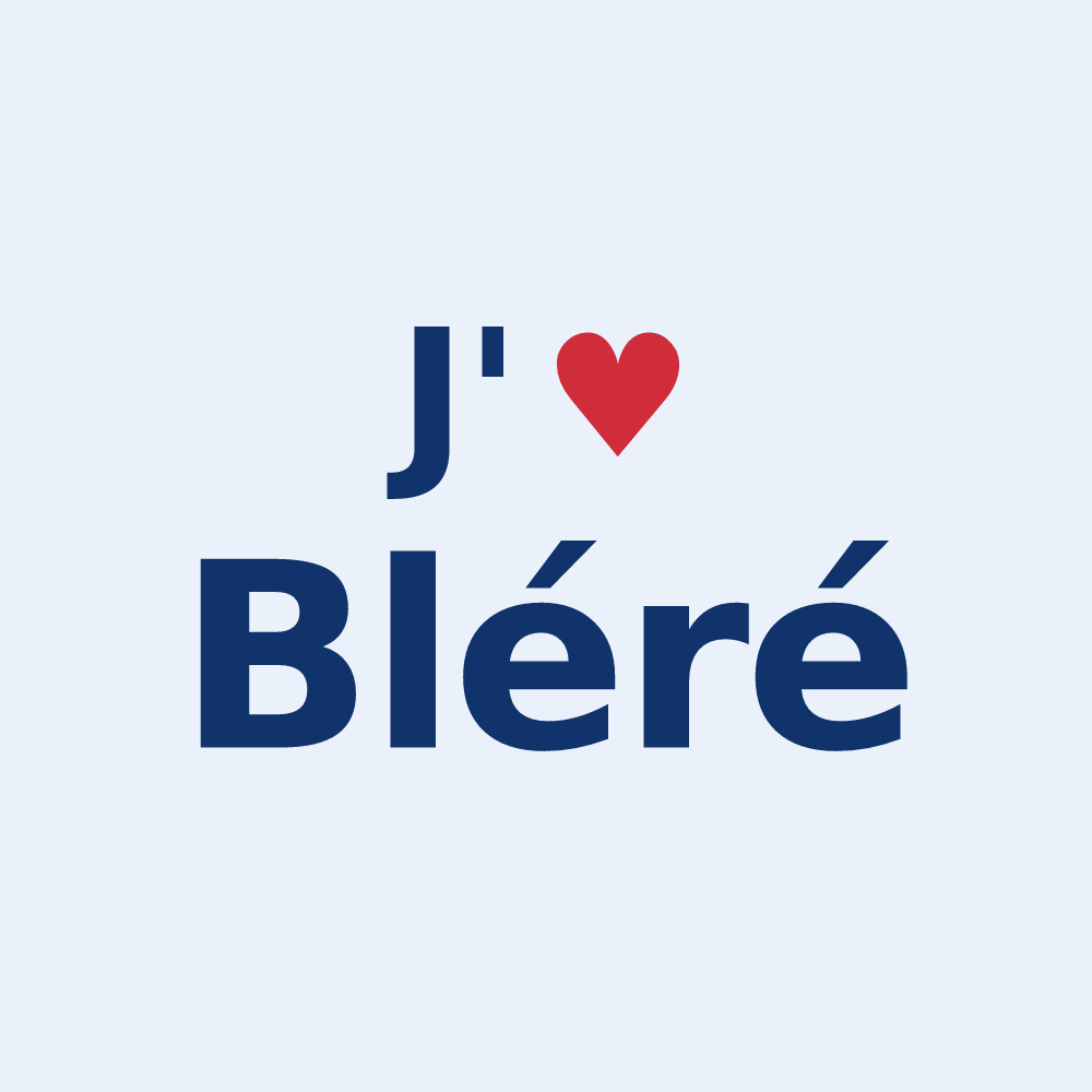 Sticker personnalisé Bléré — design J'aime Bléré