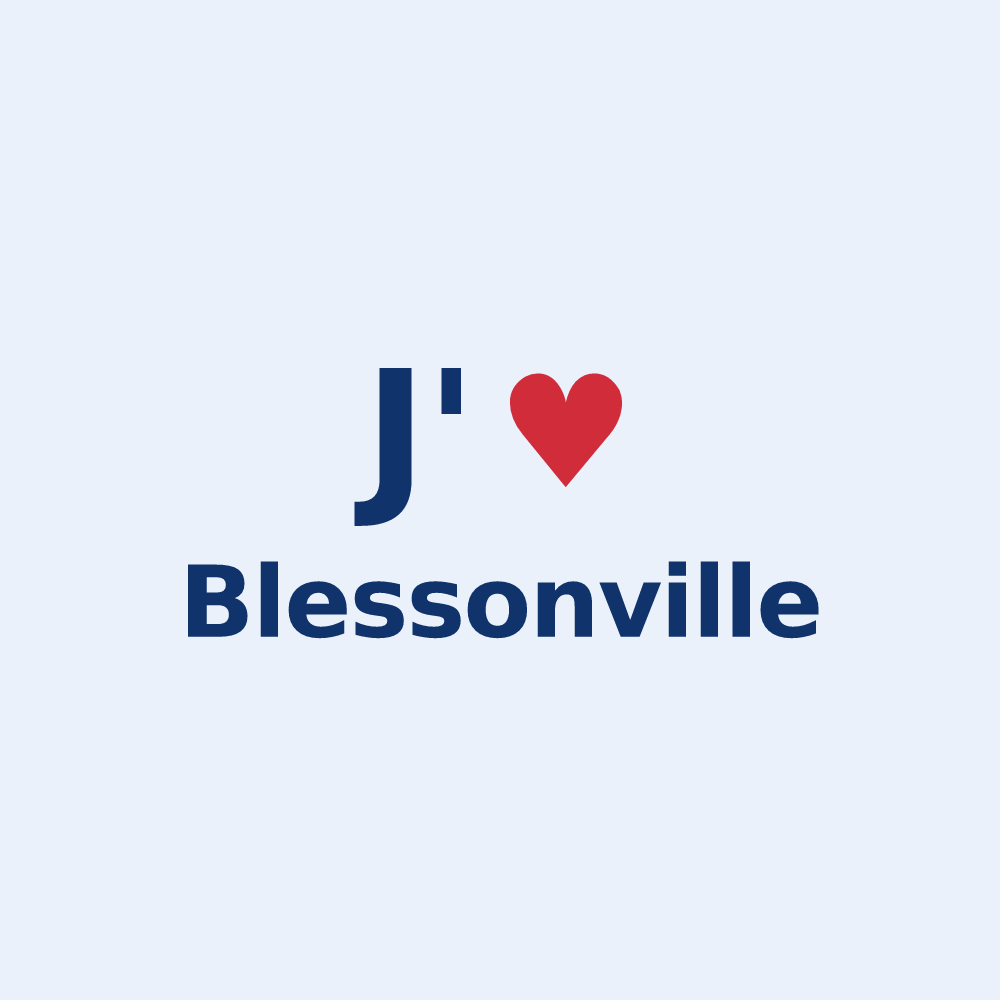 Sticker personnalisé Blessonville — design J'aime Blessonville