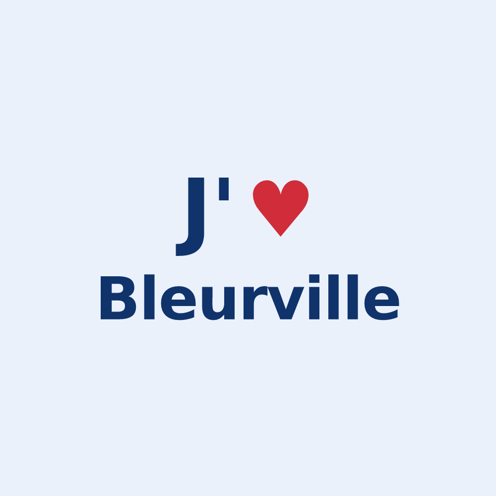 Sticker personnalisé Bleurville — design J'aime Bleurville
