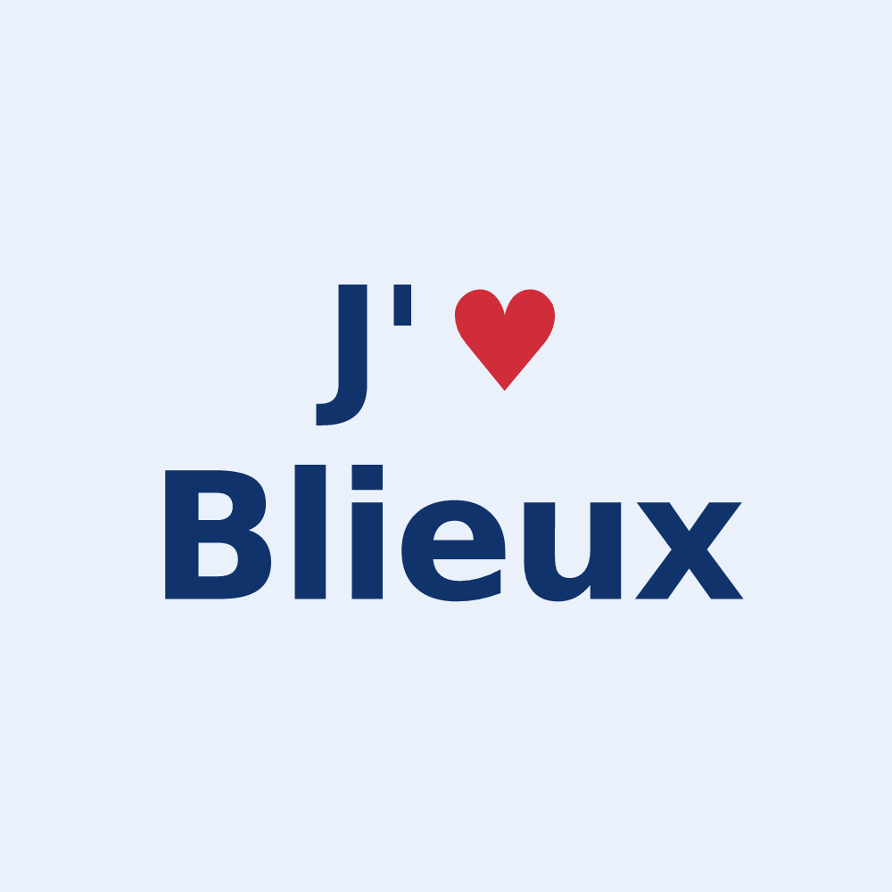 Sticker personnalisé Blieux — design J'aime Blieux