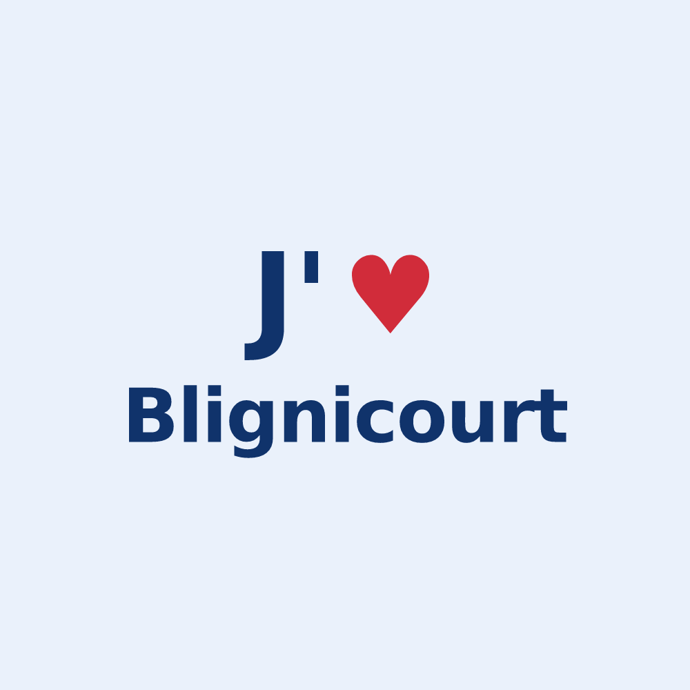 Sticker personnalisé Blignicourt — design J'aime Blignicourt
