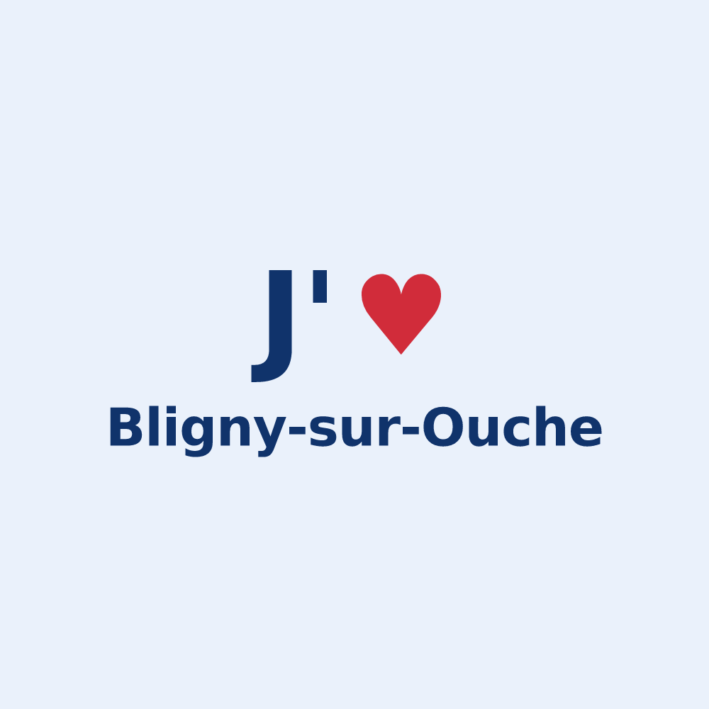 Sticker personnalisé Bligny-sur-Ouche — design J'aime Bligny-sur-Ouche