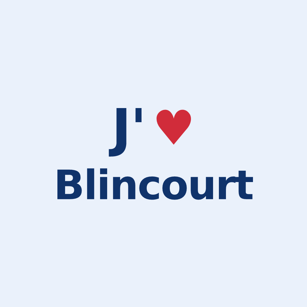 Sticker personnalisé Blincourt — design J'aime Blincourt