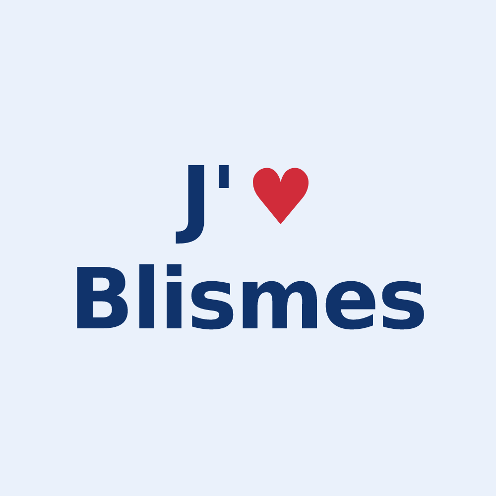 Sticker personnalisé Blismes — design J'aime Blismes