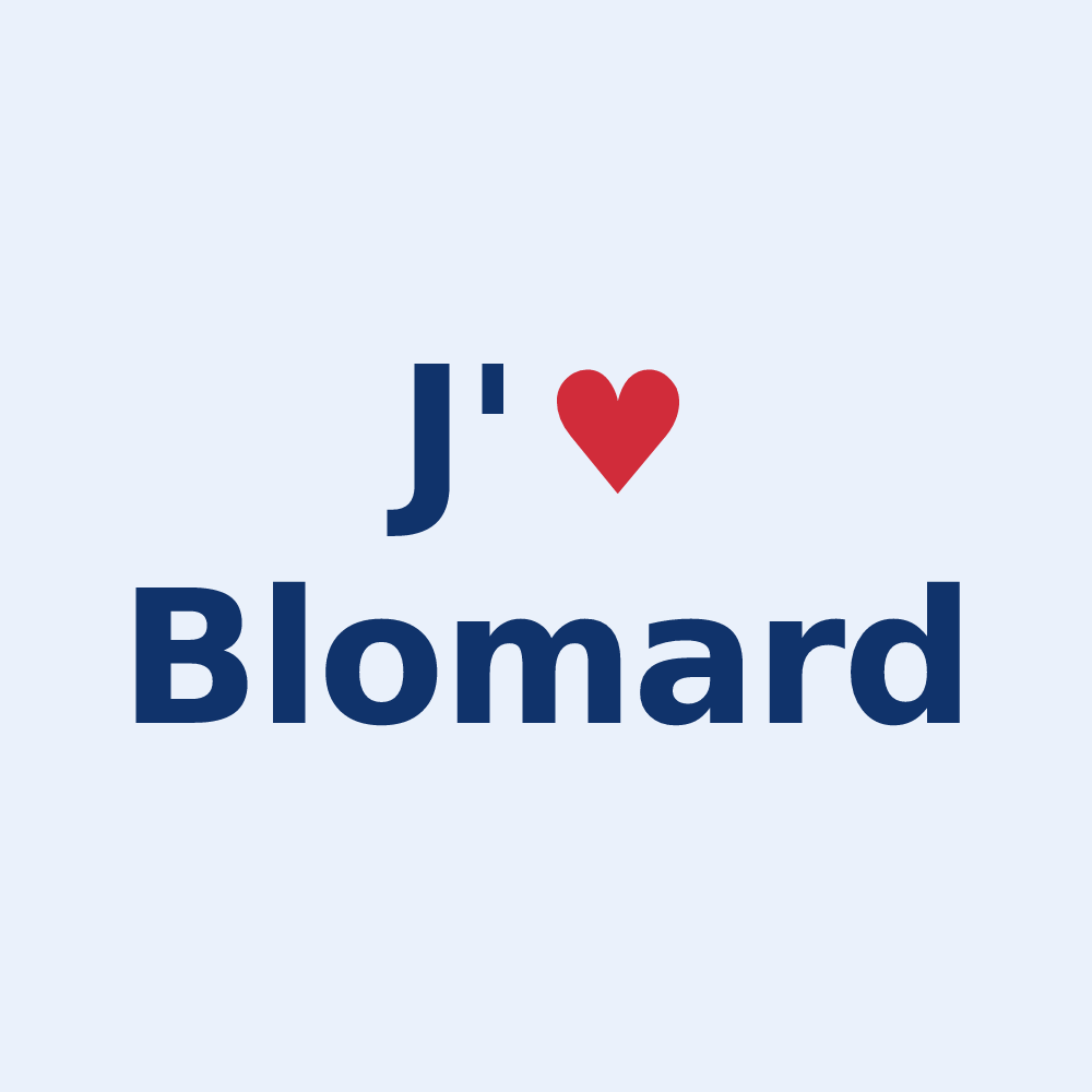 Sticker personnalisé Blomard — design J'aime Blomard
