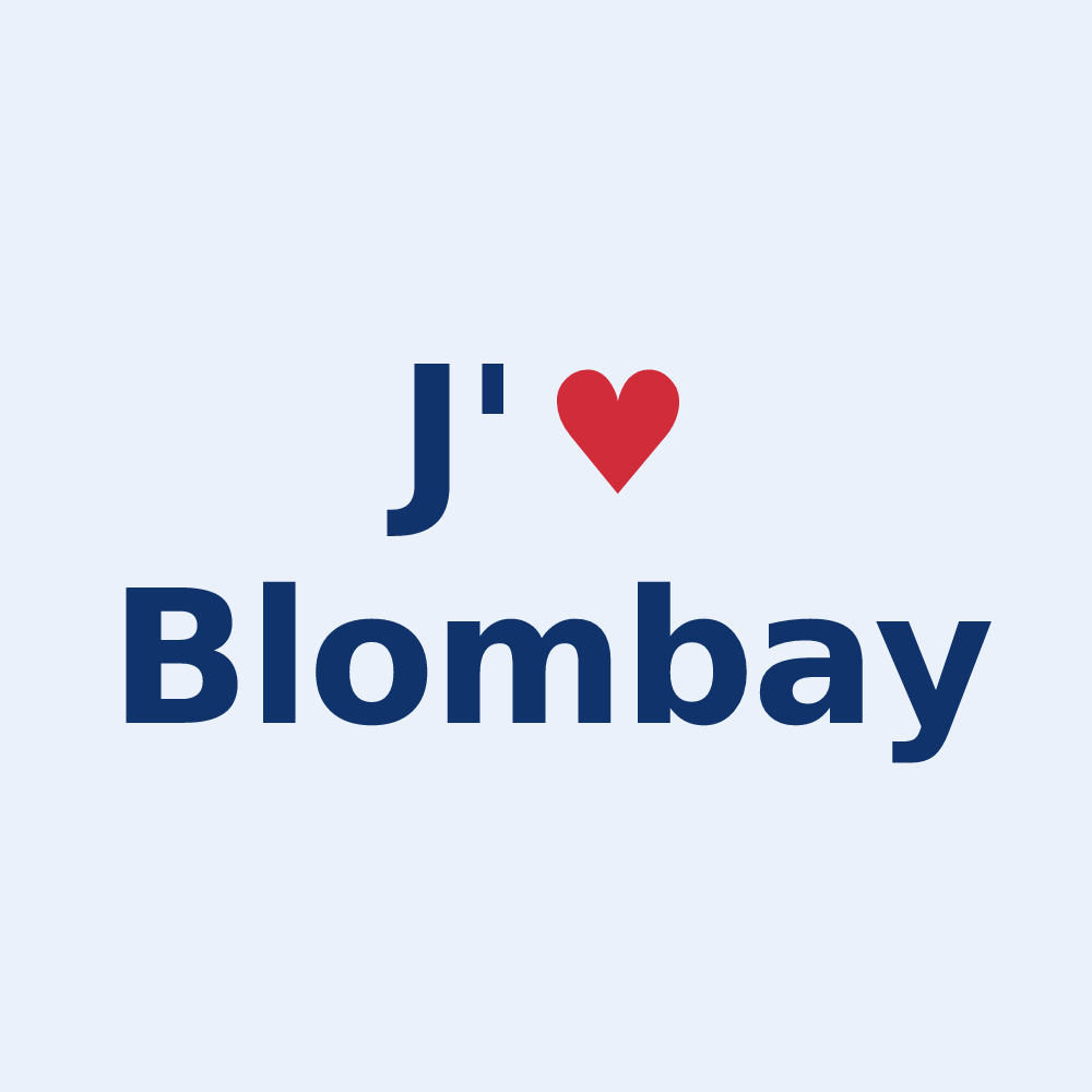Sticker personnalisé Blombay — design J'aime Blombay