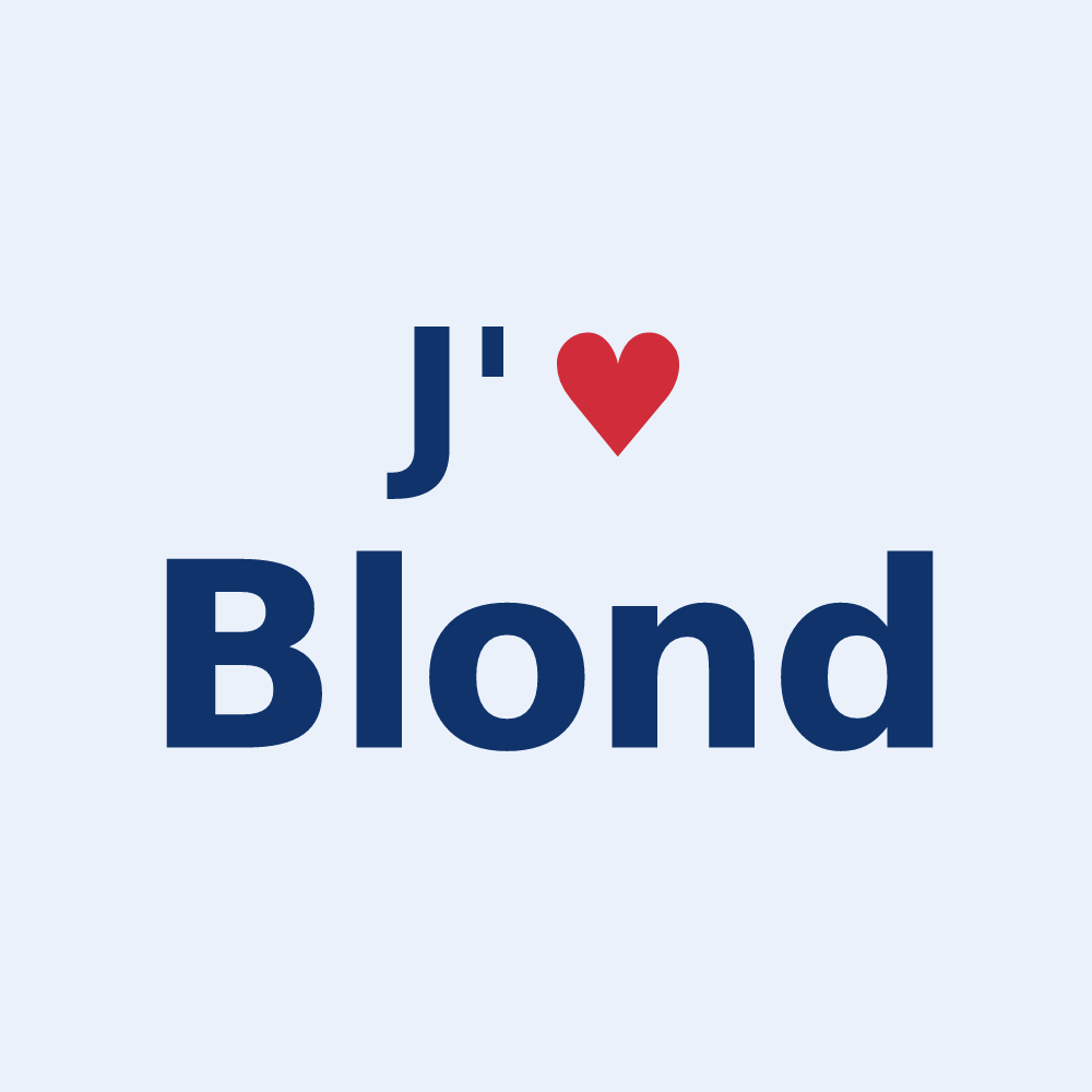 Sticker personnalisé Blond — design J'aime Blond