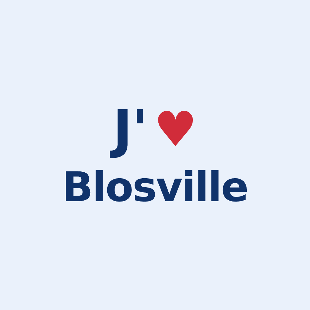 Sticker personnalisé Blosville — design J'aime Blosville