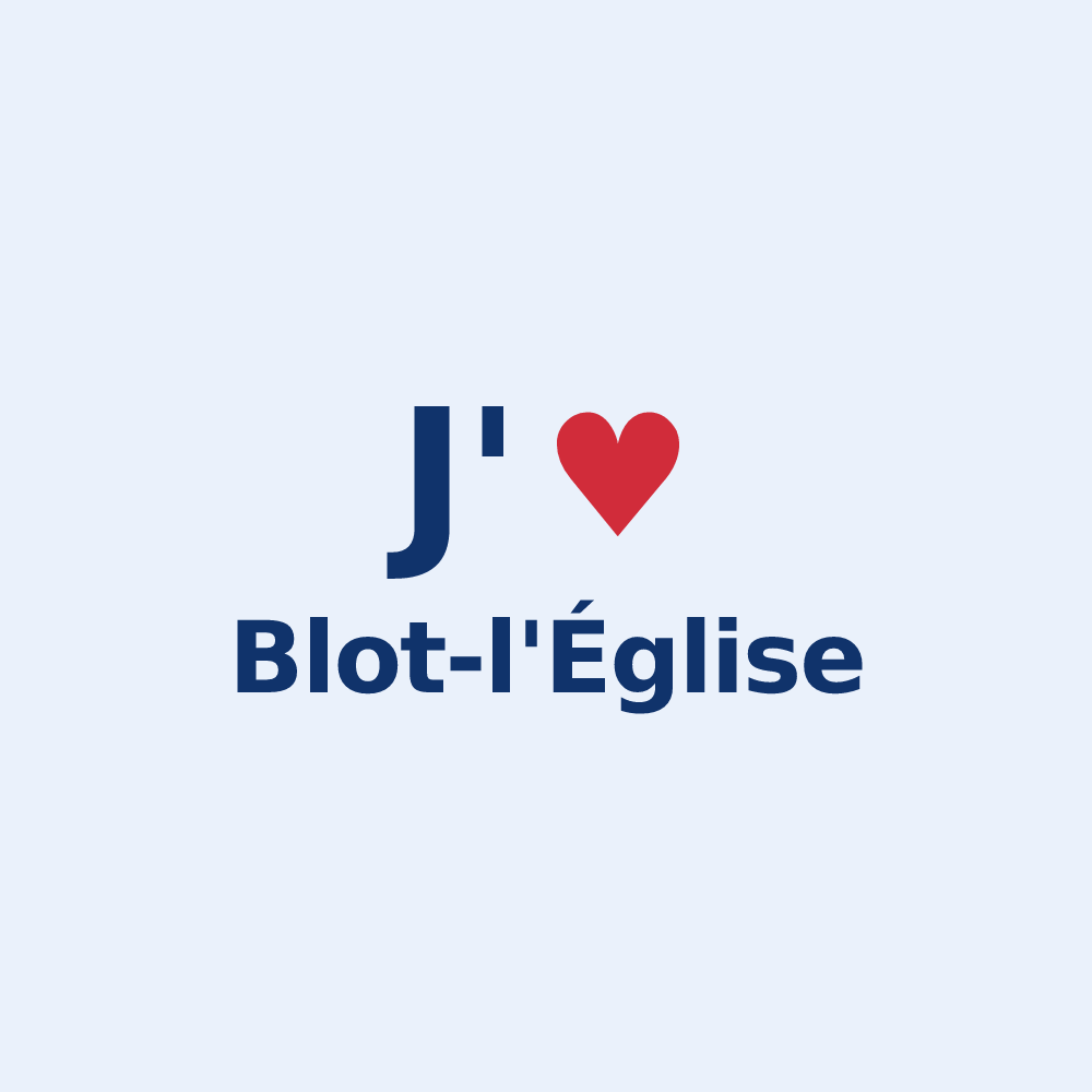 Sticker personnalisé Blot-l'Église — design J'aime Blot-l'Église