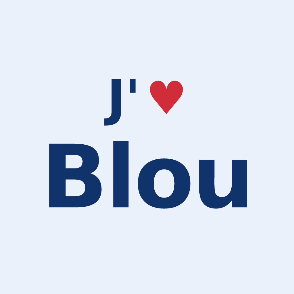 Sticker personnalisé Blou — design J'aime Blou