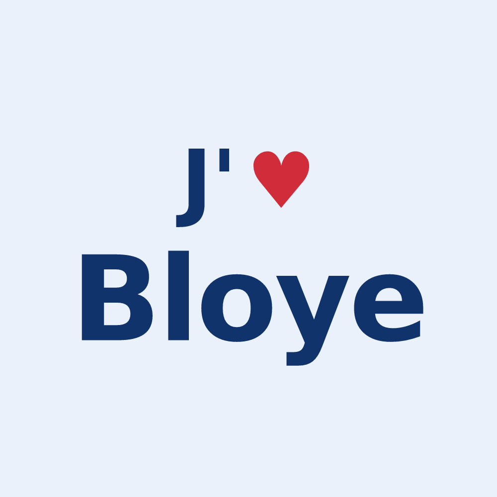 Sticker personnalisé Bloye — design J'aime Bloye